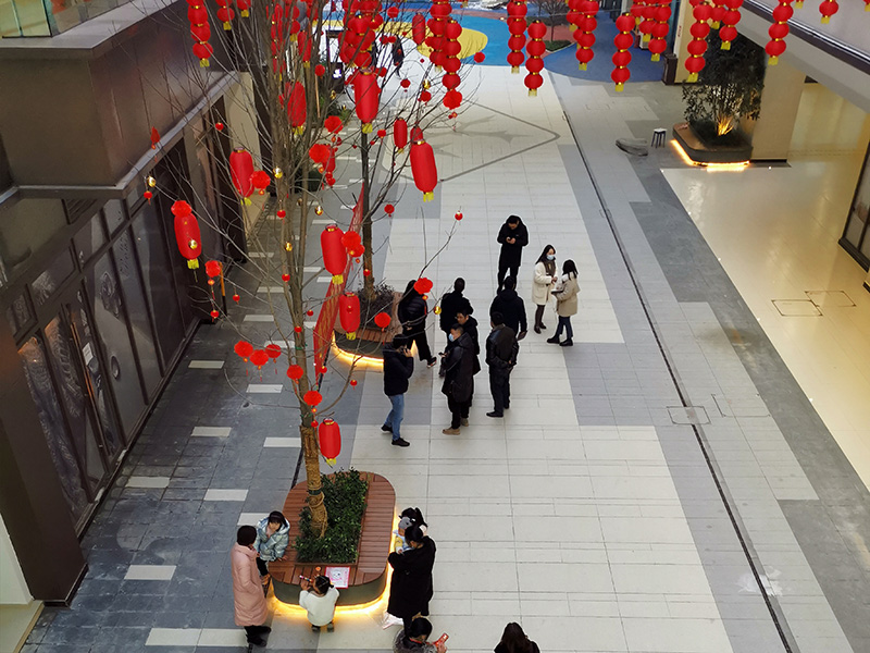 冠源生態(tài)地鋪石 | 重慶潼南時(shí)代廣場(chǎng)，芝麻黑白灰